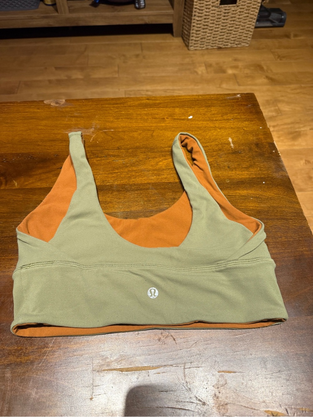 lululemon athletica Reversible Olive Green & Rust Sports Bra